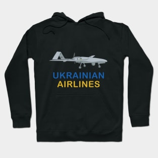 Bayraktar TB2 Airplane Turkish Drone with Ukrainian Flag Hoodie